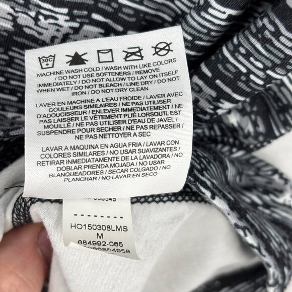 Nike Pro Half Zip Sweatshirt Size M Black Print Dri-Fit Pullover Thumbholes - Picture 11 of 11